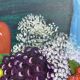Still life with clogs and fruit / oil on canvas