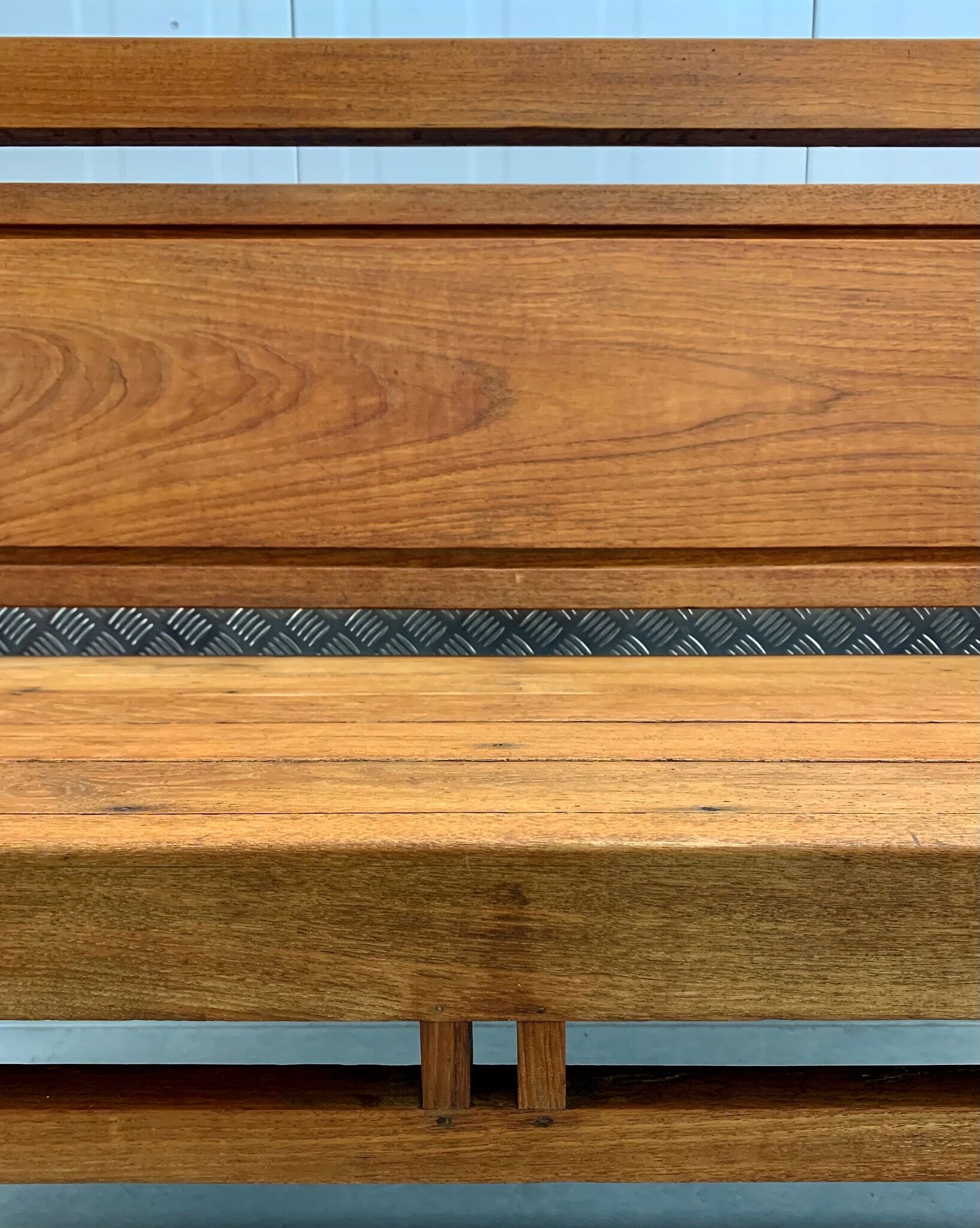 Vintage wooden bench seat