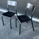 Paire de chaises Mullca 510 rééditées par Label Edition en version noire