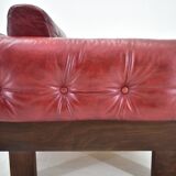 Pair of vintage leather armchairs , Czechoslovakia 1970s