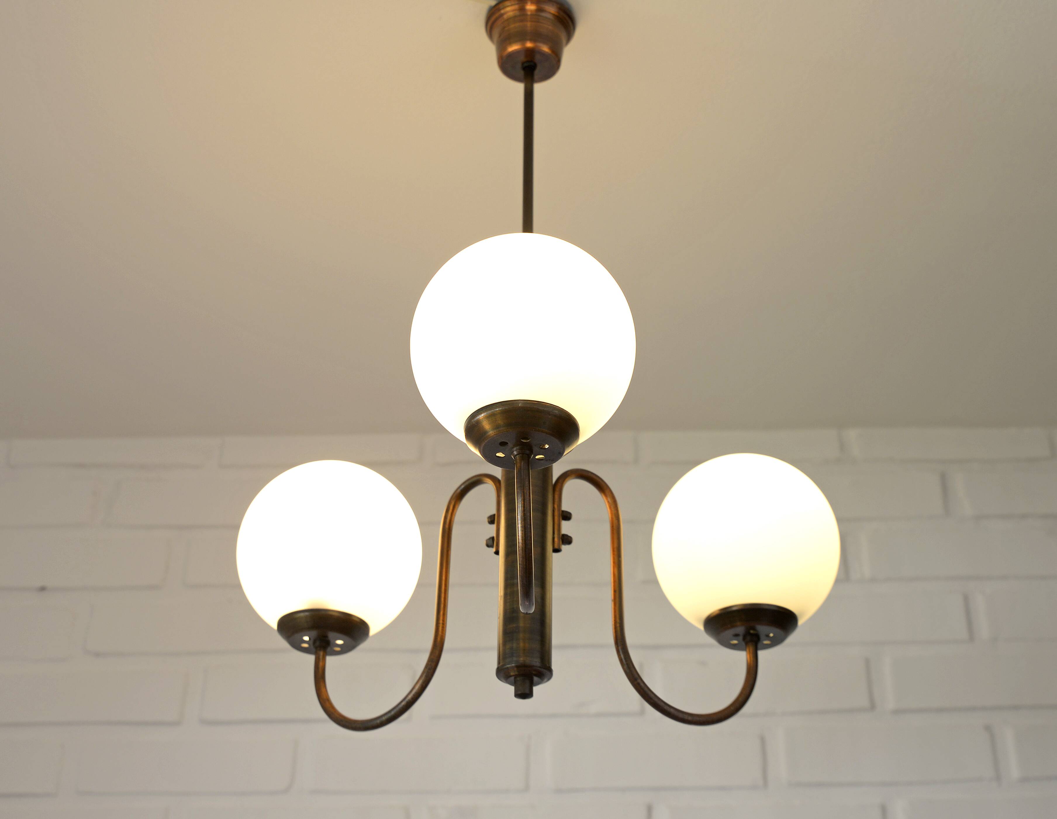 Vintage Pendant Light from 1970's Mid Century Rustic Hanging Lamp Copper