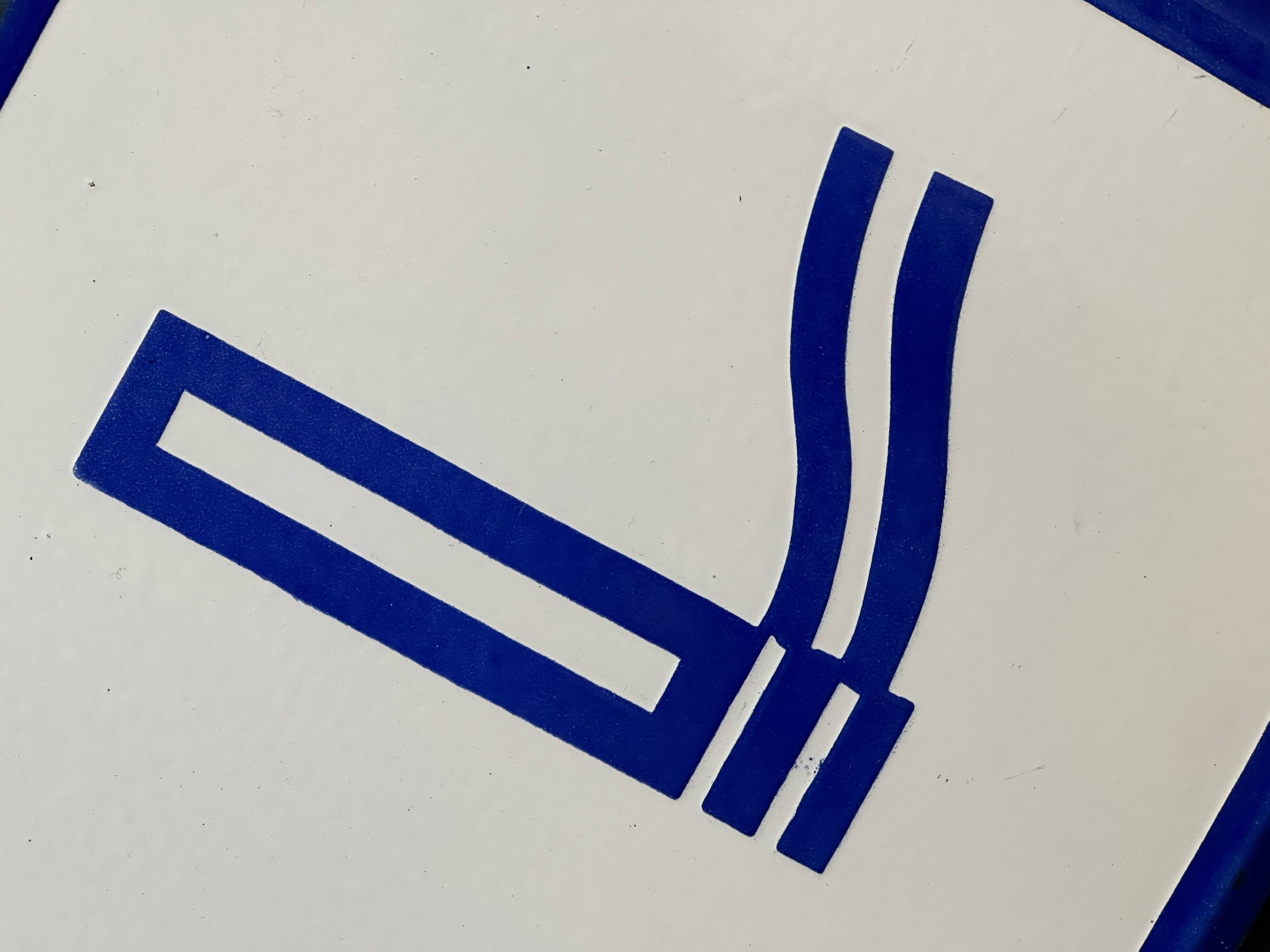 Vintage Europe Industrial Enamel Sign Decoration Architecture