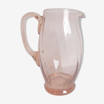 Pitcher pink glass