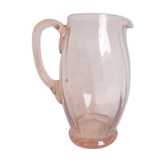 Pitcher pink glass
