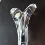 Bayel crystal vase – floral pattern – French glassware