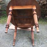 Table ovale ancienne en cerisier pieds parapluie
