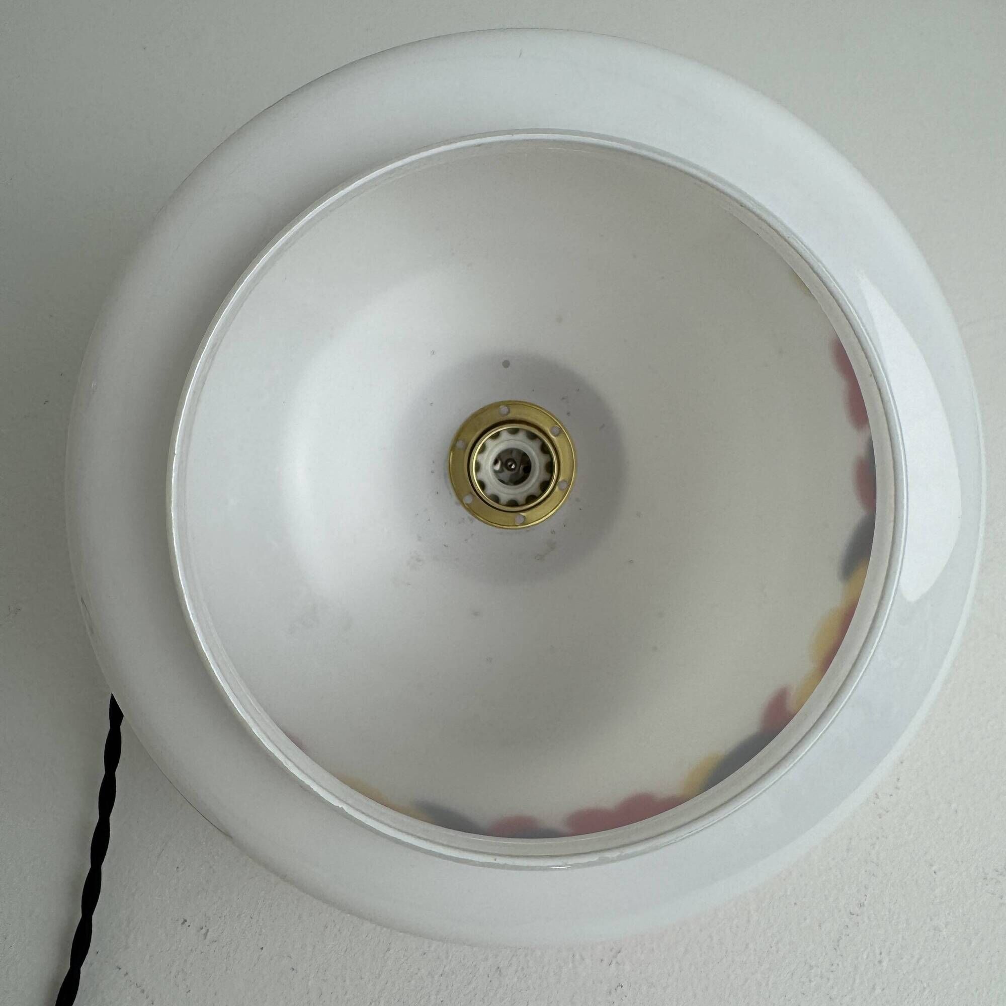 VINTAGE OPALINE SUSPENSION LIGHT 1970