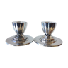 Pair of ART DECO  Silver plated Candleholders