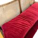 Vintage red wine baroque armchair/sofa/lounge with caning