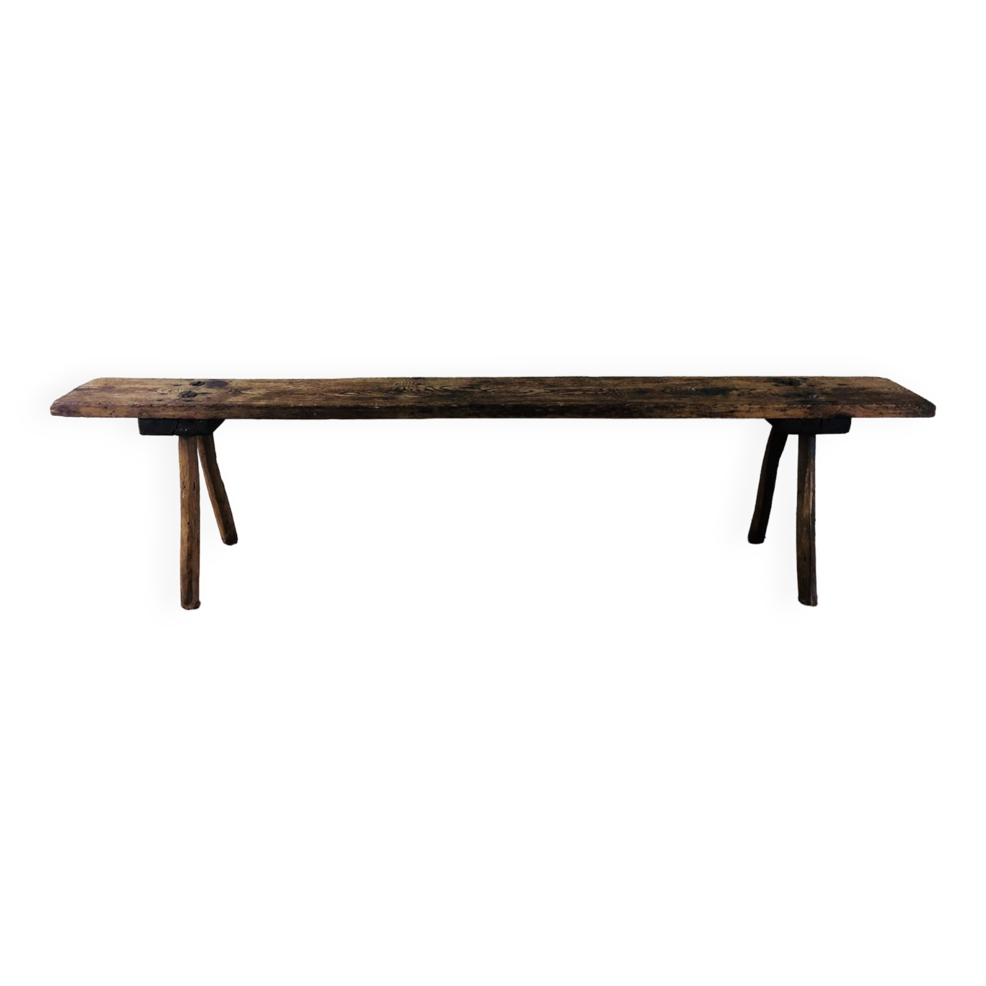 Oak farmhouse bench, circa 40's /50's