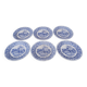 Set of 6 English plates with "Flowers" pattern.