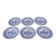 Set of 6 English plates with "Flowers" pattern.