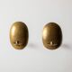 Mid century brass oval wall candelabra, set of 2, Sweden, 1950s