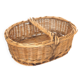 Old basket with flat handle