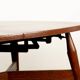 Table haute et basse Danoise en teck et bois laqué marron, modèle Smørrebrø