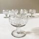 Antique engraved crystal aperitif glasses