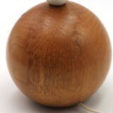 Blonde wooden ball lamp, 1970s