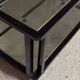 Large coffee table in metal, glass and mirror 1970