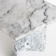 Vintage white marble coffee table - France, 1970s