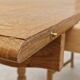 Danish dinning set of table and four chairs in oak and wool.