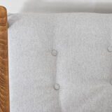 Scandinavian original Sofa, 1960s, vintage, fully restored, light grey fabric