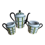 Limoges porcelain teapot, sugar bowl and milk jug