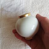 Very small round vase in off-white color with gold edging ESCHENBACH