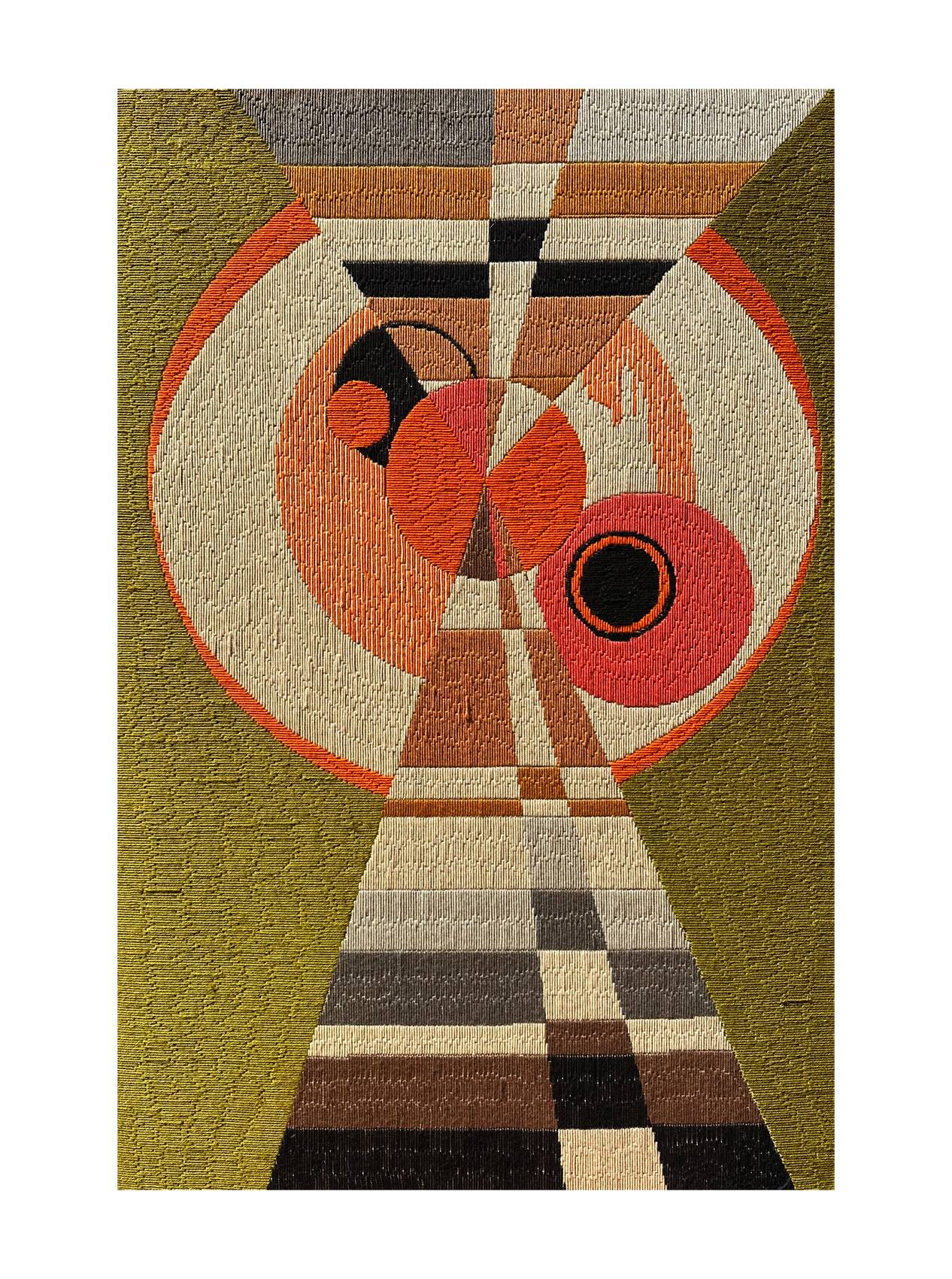 Large original kinetic tapestry OPart. France, 1970s