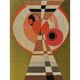 Large original kinetic tapestry OPart. France, 1970s
