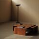 Art Deco floor lamp in mahogany and metal, 1930s