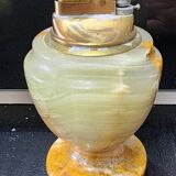 Vintage table lighters + 2 onyx ashtrays – decorative set