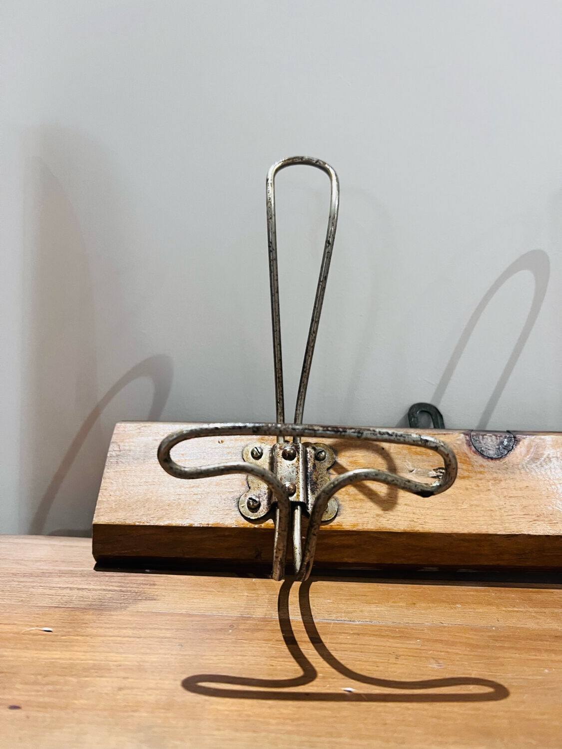 School hooks wood and metal