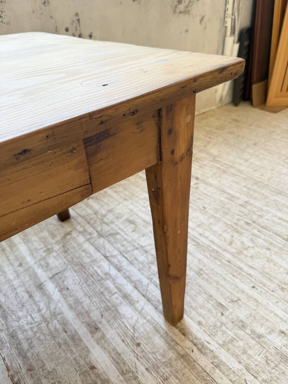 1950s pine farmhouse table 220cm