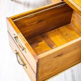 Vintage Grand Ash Prewar Desk with Brass Fillings, 1930s