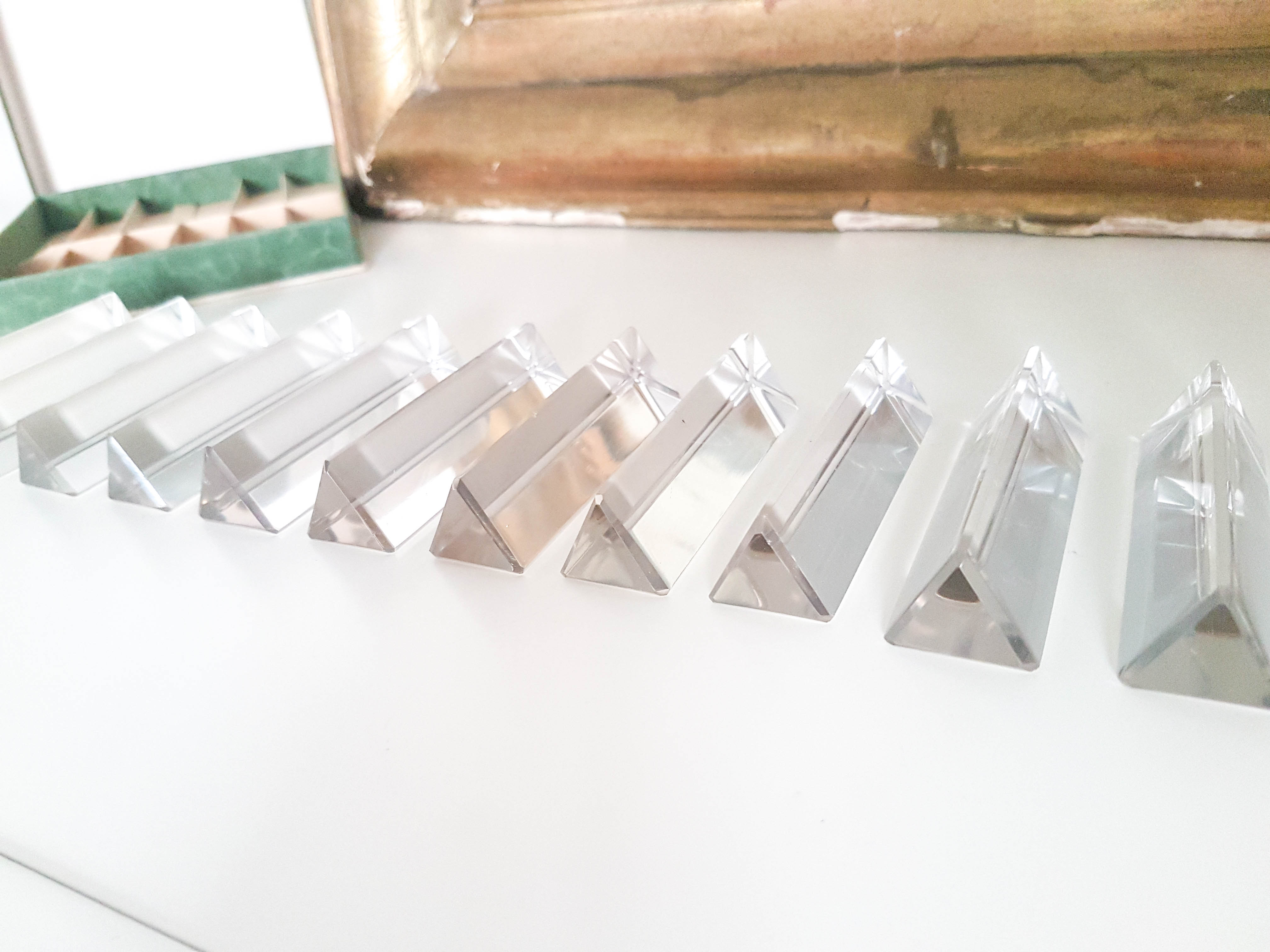 12 Baccarat crystal knife holders