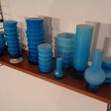 German glass vases by Karl Friedrich, 1960s, set of 11.