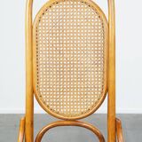 Set of 2 light brown bentwood Thonet style chairs model "Long John"