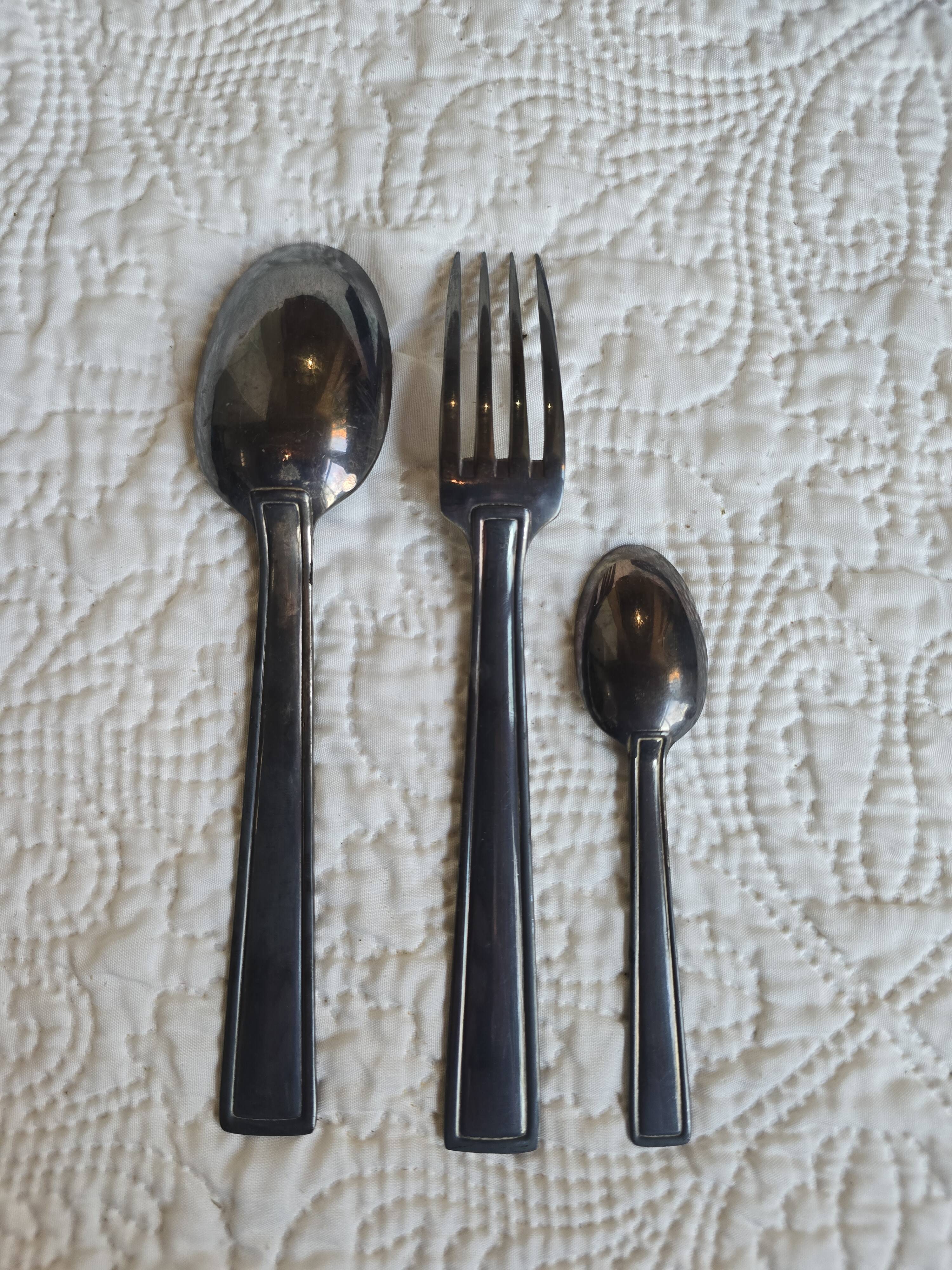 Set of silver-plated cutlery by Ravinet d'enfer