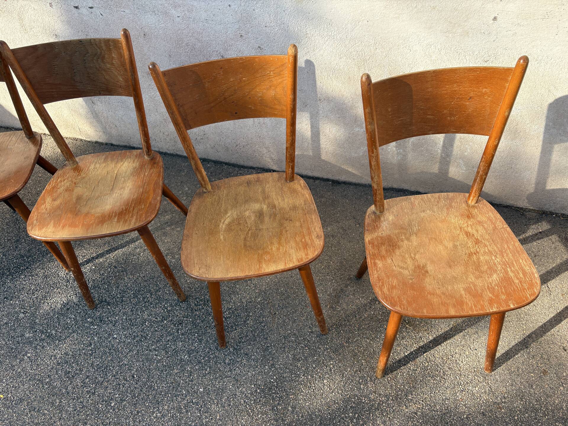 Série de 5 chaises bistrot Hiller