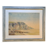 Tableau impressionniste, aquarelle signée Henri TRIBOUT marine normande XXè