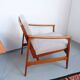 Vintage Thonet teak armchair, retro 1960s–70s style.