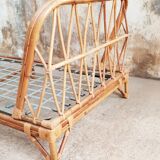 Rattan bed bench