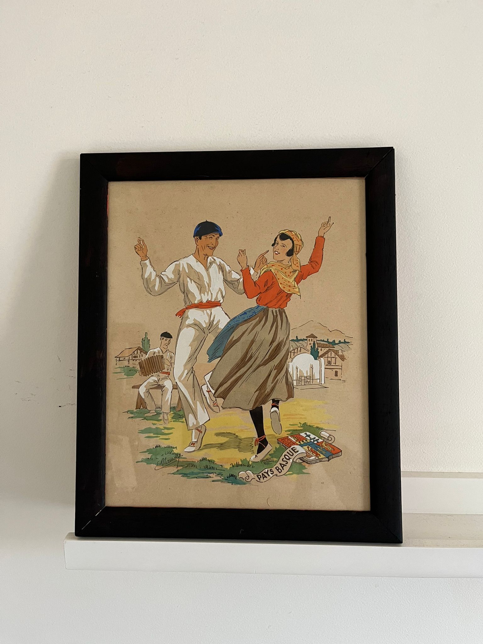 Lithography of the Basque country by E Maudy