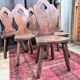 Set of 6 brutalist mountain chairs – chalet style – 1950s/60s
