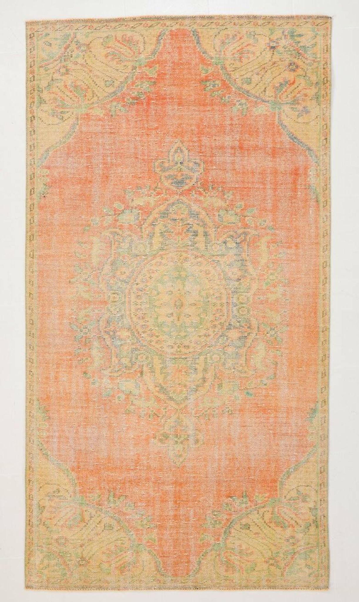 5x9 Soft Vintage Oushak Handmade Area Rug, 145x272 Cm
