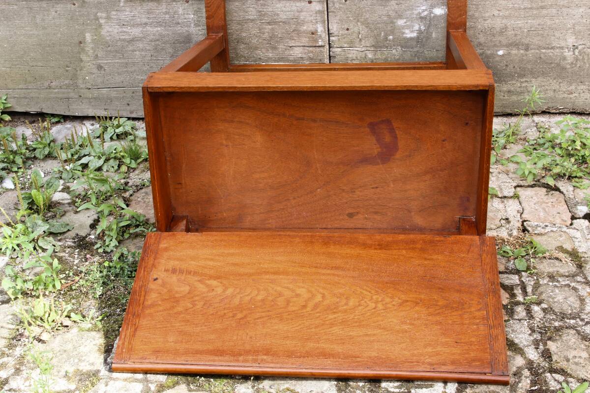 Wooden school desk and chair, 1950s