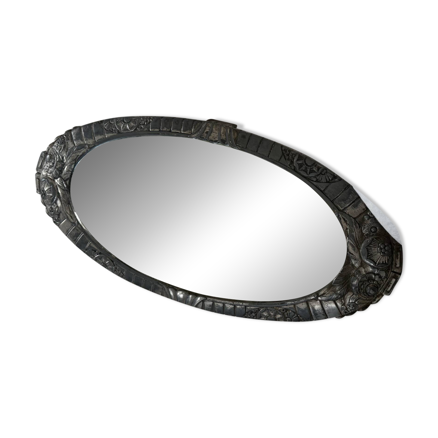 Art Deco Mirror Dilecta. French Silverware. Registered Model ~ 1920/30