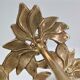 Pair of candlesticks solid brass vintage flowers
