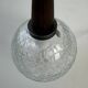 Pair of vintage textured glass pendants