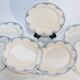 Set of 8 flat plates "earthenware of rocks"